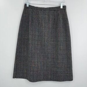 Vintage herringbone knee length pencil skirt